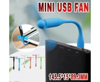 Mini USB Fan Cooling Cooler Portable Flexible Detachable for PowerBank/PC/Laptop - Blue