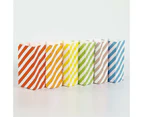 100X Colourful Plaid Kraft Paper Bag Candy Cookie Snack Cake Gift Bags 13*8*24CM - Yellow