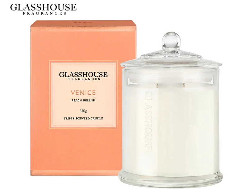 Glasshouse Venice - Peach Bellini 350g Triple Scented Candle