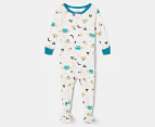Carter's Baby/Toddler Space Footed Pyjamas - White