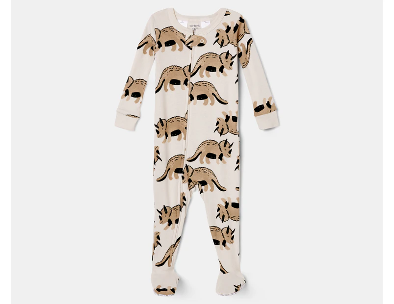 Carter's Baby/Toddler Dinosaur Footed Pyjamas - Beige