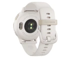 Garmin 42.2mm vívoactive 5 Silicone Smart Watch - Ivory/Cream Gold