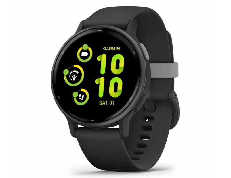 Garmin 42.2mm vívoactive 5 Silicone Smart Watch - Slate/Black