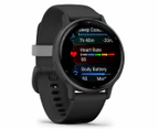 Garmin 42.2mm vívoactive 5 Silicone Smart Watch - Slate/Black