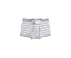 3 x Mens Bonds Guyfront Trunk Trunks Underwear Cotton/Elastane - Grey Stripe, Grey, White