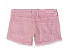 Pepe Jeans Girls Washed Pink Berry Tail Shorts - 16Y / Medium