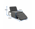 Foret 1 Seater Sofa Bed Lounge Ottoman Adjustable Couch Furniture Recliner Tube