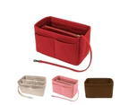 Felt Bag Purse Organizer Insert For Speedy 30,35 and Neverfull - Red L Size