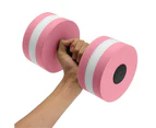 Water Dumbbells Aquatic Exercise Dumbells Water Aerobics Workouts Barbells - Pink