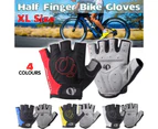 XL Size Cycling Bicycle Half Finger Bike Gloves Unisex Anti Slip Padded - Yellow