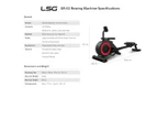 LSG Fitness GR-02 Magnetic Rower Rowing Machine Cardio 16 Resistance Levels