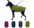 M Pet Dog Puppy Winter Warm Fleece Jumper Vest Coat Jacket Apparel Clothes Outdoor - Blue