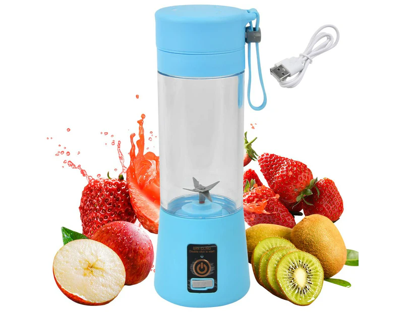 Portable Blender Personal Mini Blender, Shakes Smoothies Ice Jucier Cup Strong Power Rechargeable Blender Handheld Electric Fruit Six Bladesfor Hom