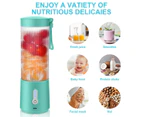Portable Blender Personal Size Blender - 15.2Oz USB Rechargeable 4000mAh Mini Blender with 6 Blades Juicer Cup | BPA-Free Shakes and Smoothies, Foo