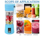 Portable Blender Personal Mini Blender, Shakes Smoothies Ice Jucier Cup Strong Power Rechargeable Blender Handheld Electric Fruit Six Bladesfor Hom