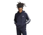 Adidas Men's Essentials French Terry 3-Stripes Hoodie - Legend Ink