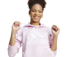 Adidas Women's Essentials Big Logo Fleece Hoodie - Cloud Pink/White