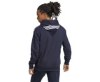 Adidas Men's Essentials French Terry 3-Stripes Hoodie - Legend Ink