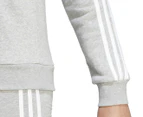 Adidas Women's Essentials 3-Stripes Fleece Sweatshirt - Medium Grey Heather/White