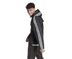 Adidas Men's Essentials 3-Stripes Woven Windbreaker - Black