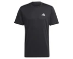 Adidas Men's Train Essentials Training Tee / T-Shirt / Tshirt - Black/White