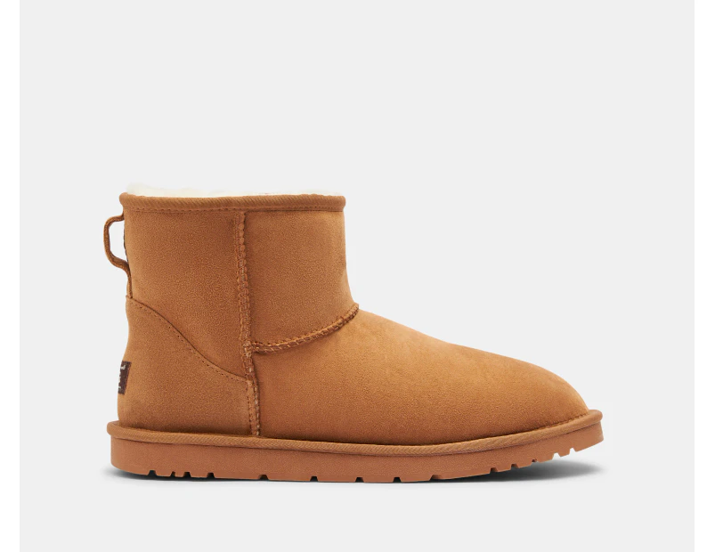 OZWEAR Connection Unisex Classic Mini Ugg Boots - Chestnut