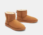 OZWEAR Connection Unisex Classic Mini Ugg Boots - Chestnut