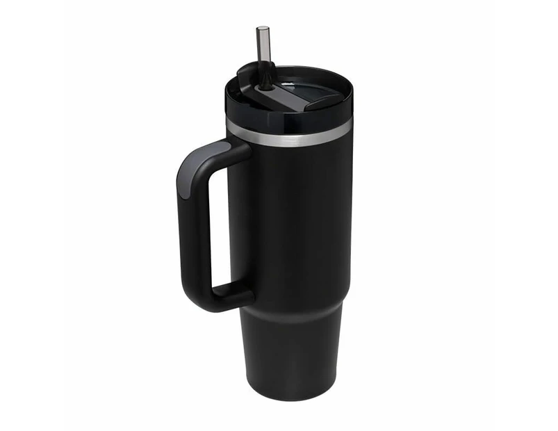 40 Oz Tumbler with Handle and Leak-Proof Lid Straw, Modern Vacuum Insulated Coffee Mug, Reusable Cup Stainless Steel, Travel Mug