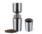 Electric Burr Coffee Grinder,Portable Single Serve Coffee Maker with Insulated Travel Mug,Small Coffee Bean Grinder with Multi Grind Setting and Fi