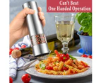 Electric Pepper Grinder or Salt Grinder Mill - USB Rechargeable - Durable Modern Style - Automatic Black Peppercorn or Sea Salt Spice Mill with Adj