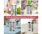Electric Salt and Pepper Grinder Set - USB Rechargeable - Durable Modern Style - Automatic Black Peppercorn & Sea Salt Spice Mill Set with Adjustab
