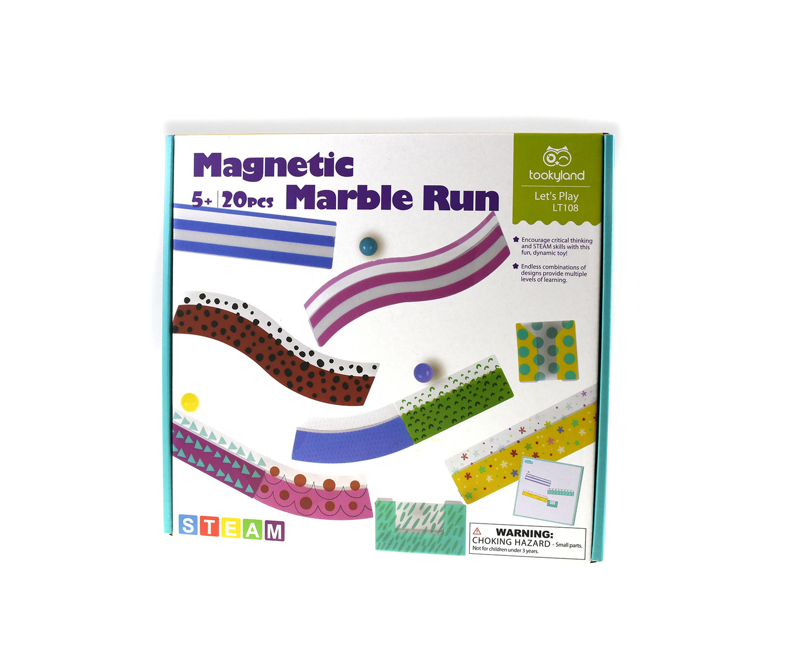 Tookyland Magnetic Creative/Interactive Kids/Children's Marble Race/Run 5+