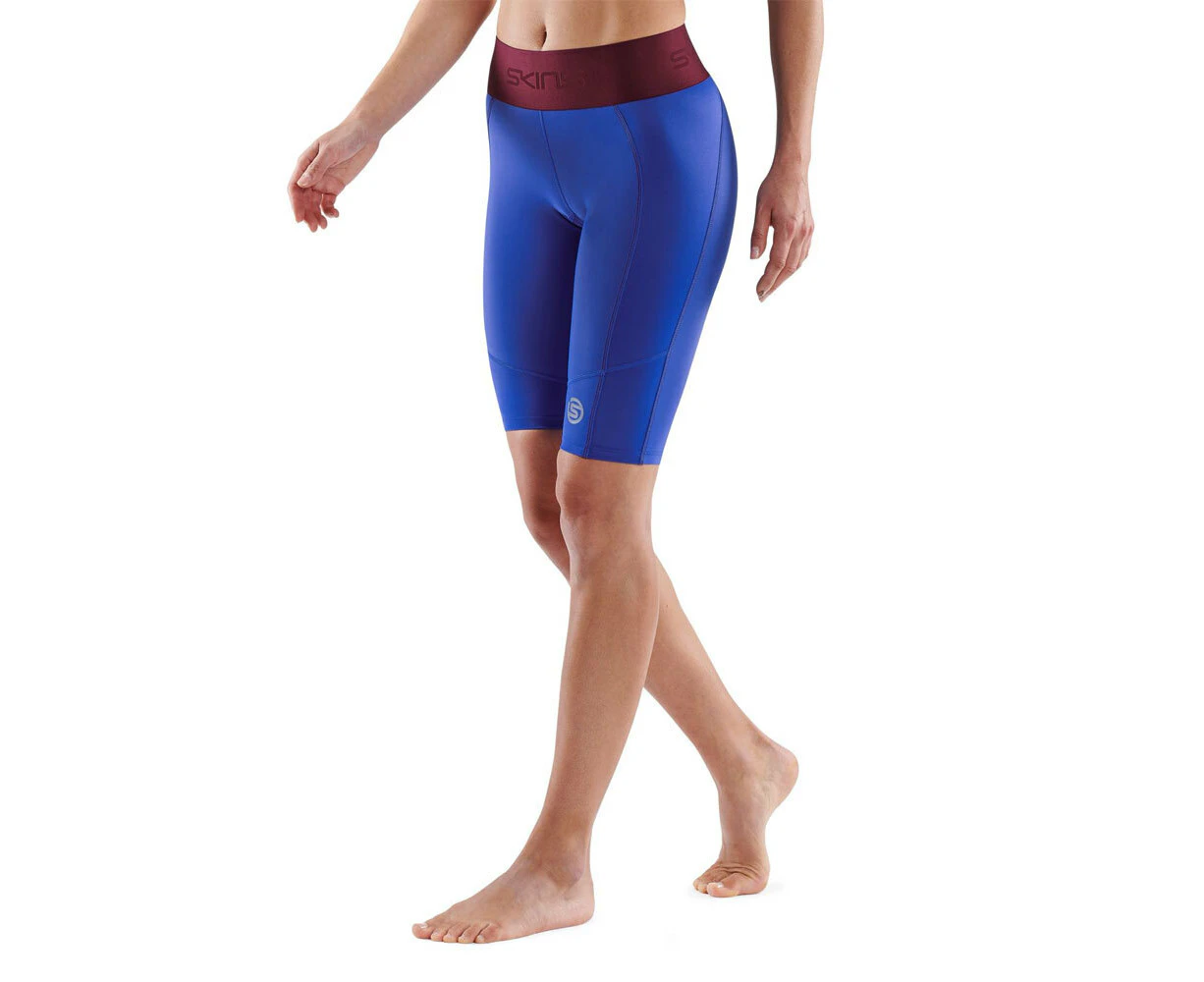 Skins Compression Series 3 Womens Half Tights Activewear/Gym Dazzling Blue - Dazzling Blue