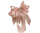 Bow Hair Clip Women s Fashionable Elegant Bright Color Bowknot Hair Accessory For Daily Life Pink