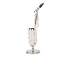 Miniature Saxophone With Stand And Case Mini Musical Instrument Miniature Dollhouse Model For Home Decoration Gift