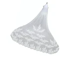 3 Meter Bridal Veil Lace Applique Metal Comb Fixing Ultra Long Bridal Drop Veil For Wedding White