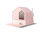 Petwiz Enclosed Cat Litter Box House - Pink