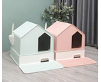 Petwiz Enclosed Cat Litter Box House - Pink