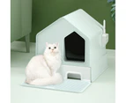 Petwiz Enclosed Cat Litter Box House ‚Äì Green