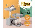 Cat Tree Tower Scratching Post Scratcher Wood Condo House Bed Trees 69cm