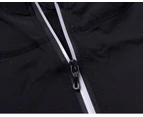 Men's Dry-Fit Long Sleeve Full Zip Hooded Warm Coat and Jacket - Sport Running Jacket (S-3XL)-Plush jacket 1921 black