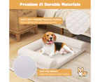 Costway Orthopedic Dog Calming Bed Large Puppy Cat Mattress Pet Sofa Bed w/Washable Cover&Non-Slip Bottom