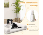 Costway Orthopedic Dog Calming Bed Large Puppy Cat Mattress Pet Sofa Bed w/Washable Cover&Non-Slip Bottom