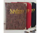 Collecting Money Albums 250 Pockets 10 Pages Coins Collection Album Book for Collector Coin Holder Album Mini Penny Coin Storage - Brown