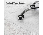 Gominimo Chair Mat Carpet Hard Floor Protectors PVC Home Office Room Mats 120X90 - Clear