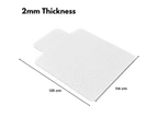 Gominimo Chair Mat Carpet Hard Floor Protectors PVC Home Office Room Mats 120X90 - Clear
