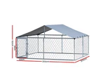 i.Pet Dog Kennel Large House XXL Pet Run Cage Puppy Outdoor Enclosure With Roof