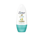6 x Dove Go Fresh Deodorant Roll On Pear & Aloe Vera 50mL