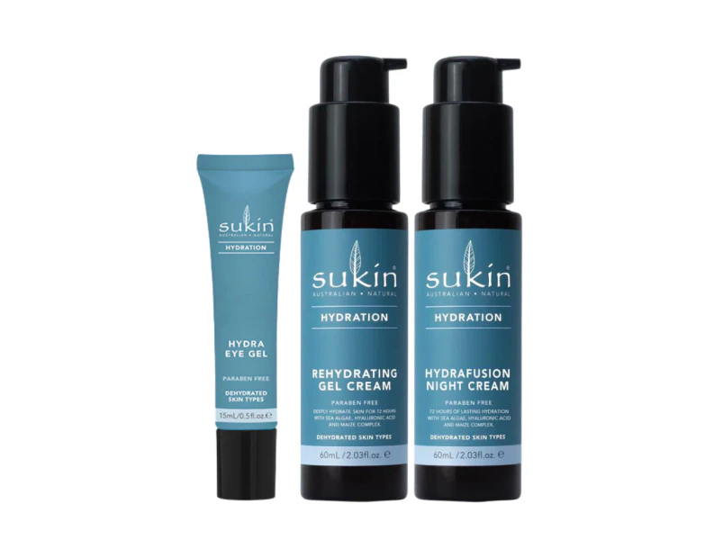Sukin Hydration 3 Piece Skin Care Set