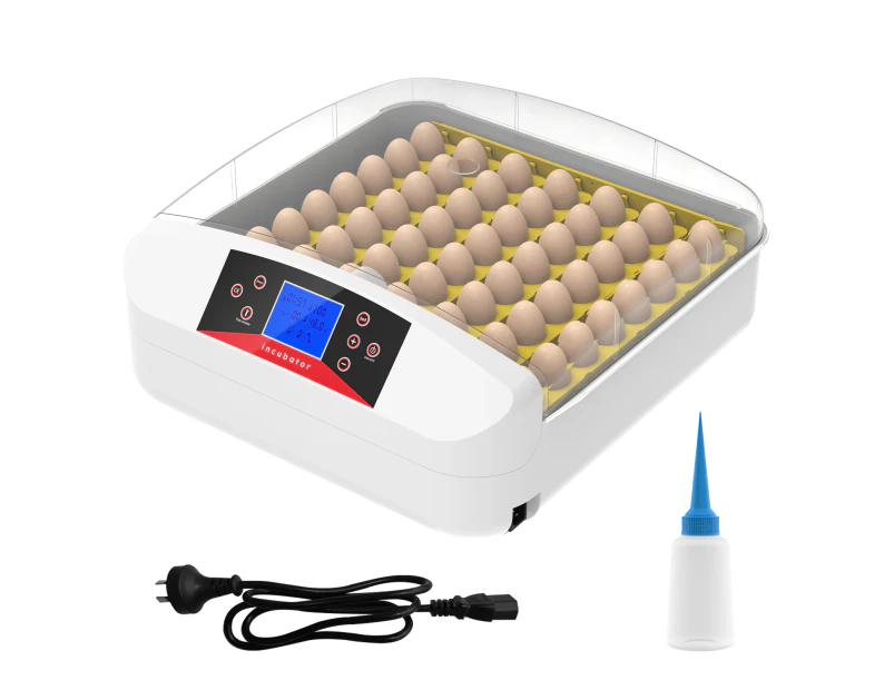 Advwin 56 Egg Incubator w/LED Candle Lamps Fully Automatic Digital Turning Chicken Hatcher